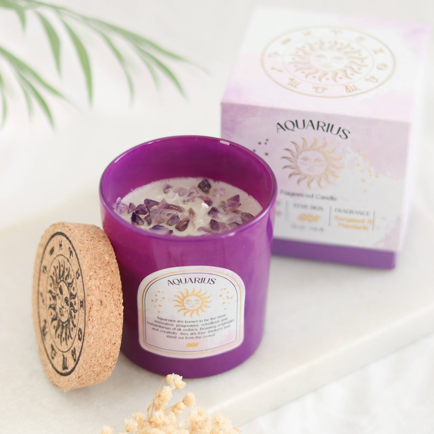 Zodiac Crystal Candle