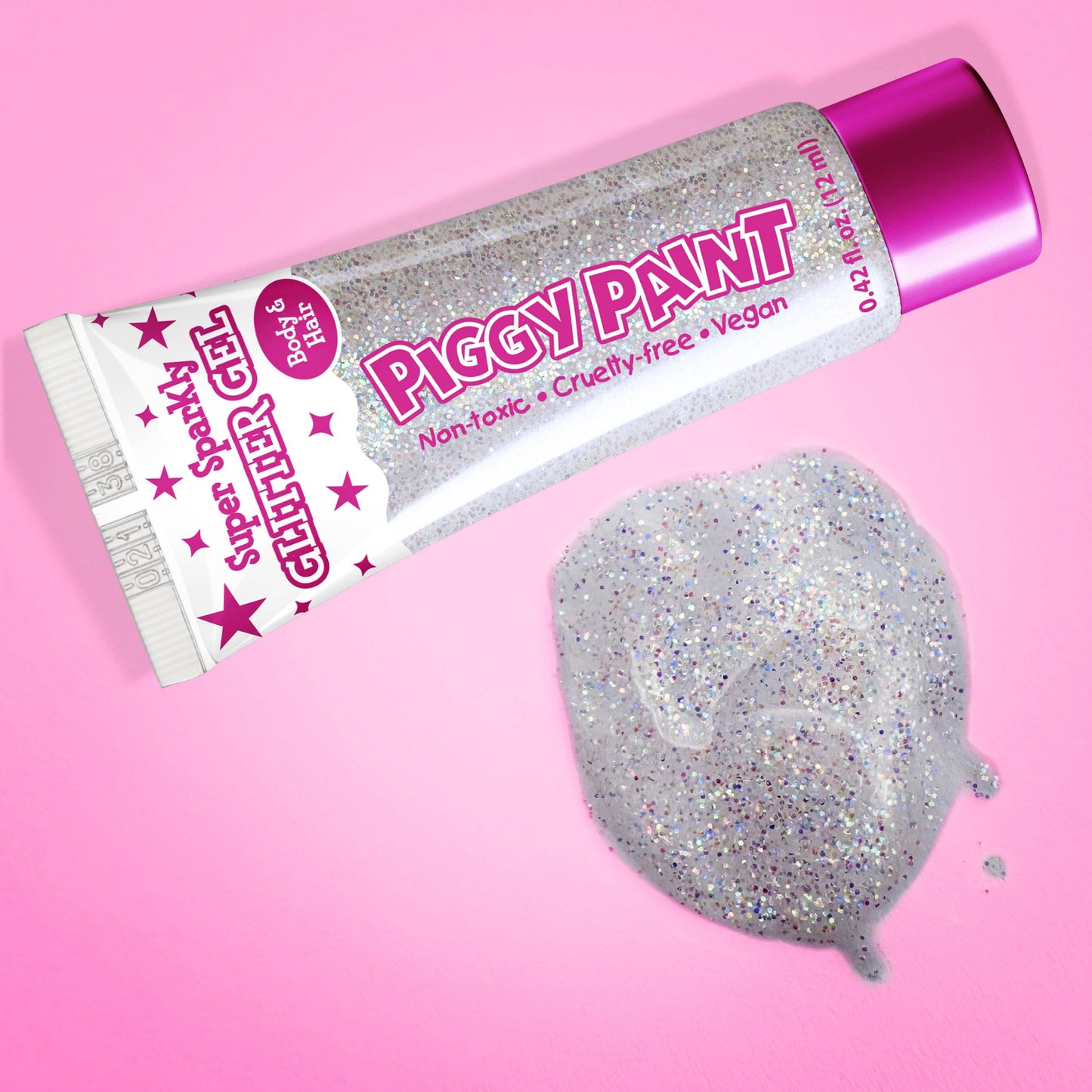 Super Sparkly Fine Glitter Gel - White