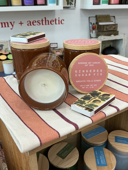 Birdsong 4oz Amber Glass Soy Candle