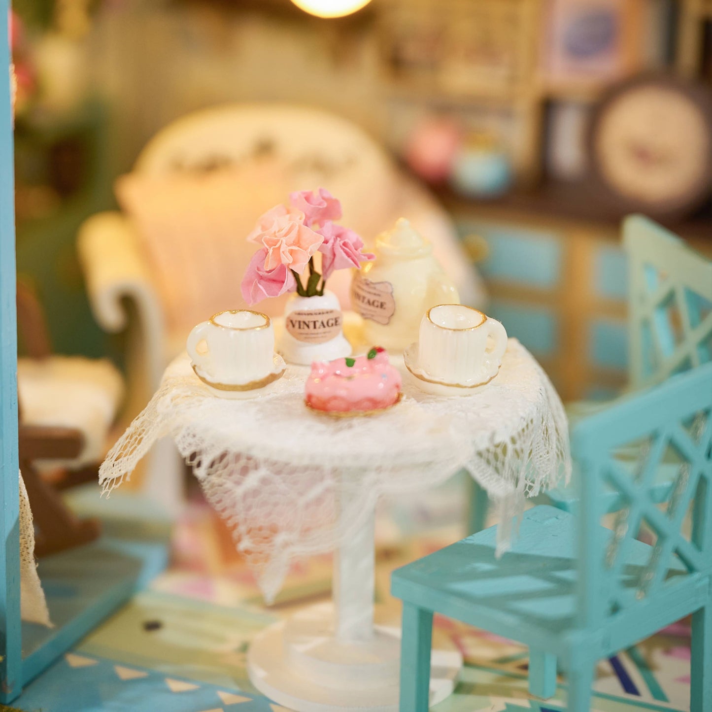 DIY Miniature House Kit: Tea Loft Cottage
