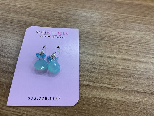 Aqua Chalcedony Earrings (w/ Apatite)