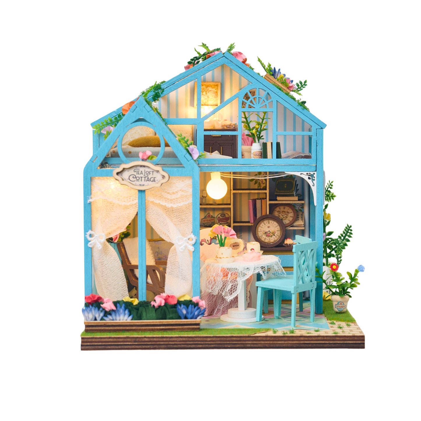 DIY Miniature House Kit: Tea Loft Cottage