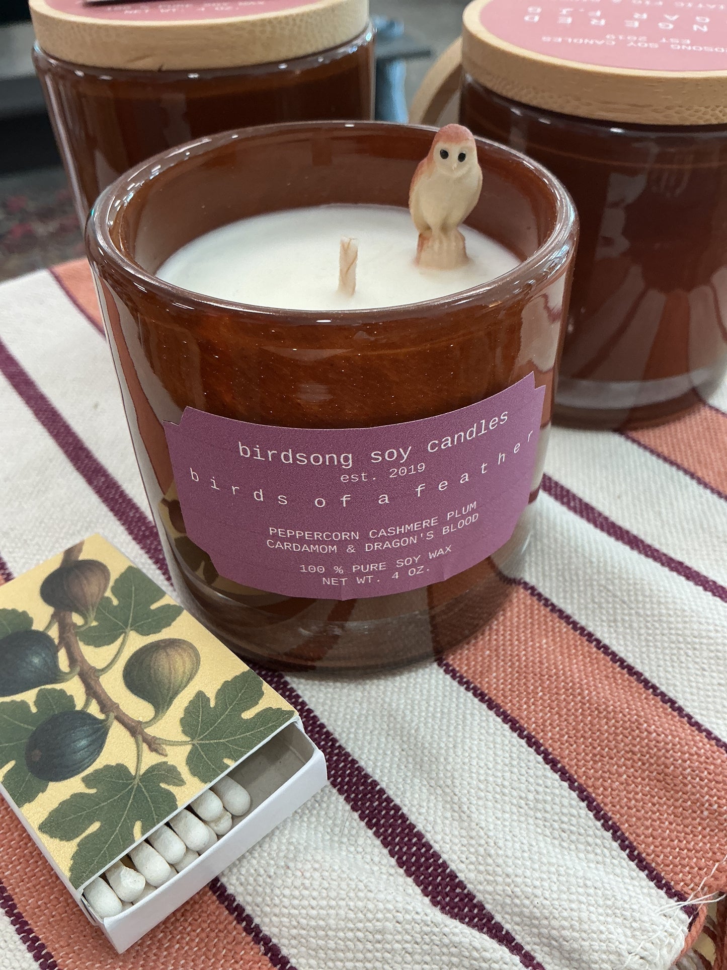 Birdsong 4oz Amber Glass Soy Candle