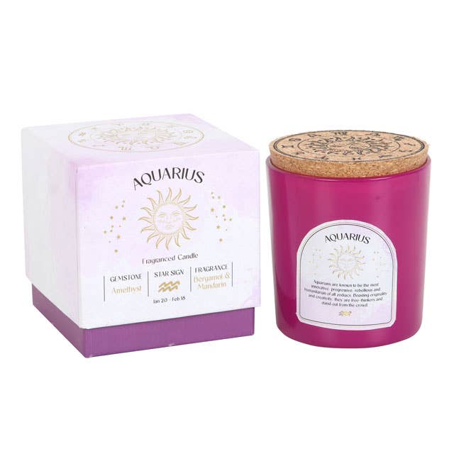 Zodiac Crystal Candle