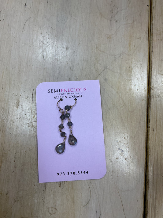 Labradorite Long Dangle Earrings