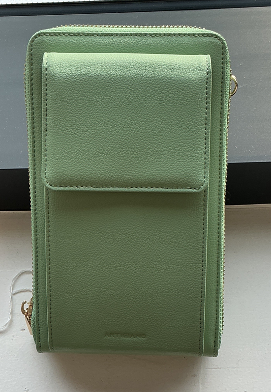 Apple Leather Phone Holder Bag (Green)