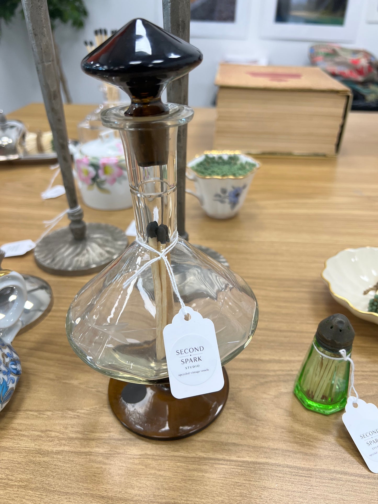 Glass Matchstick Holders