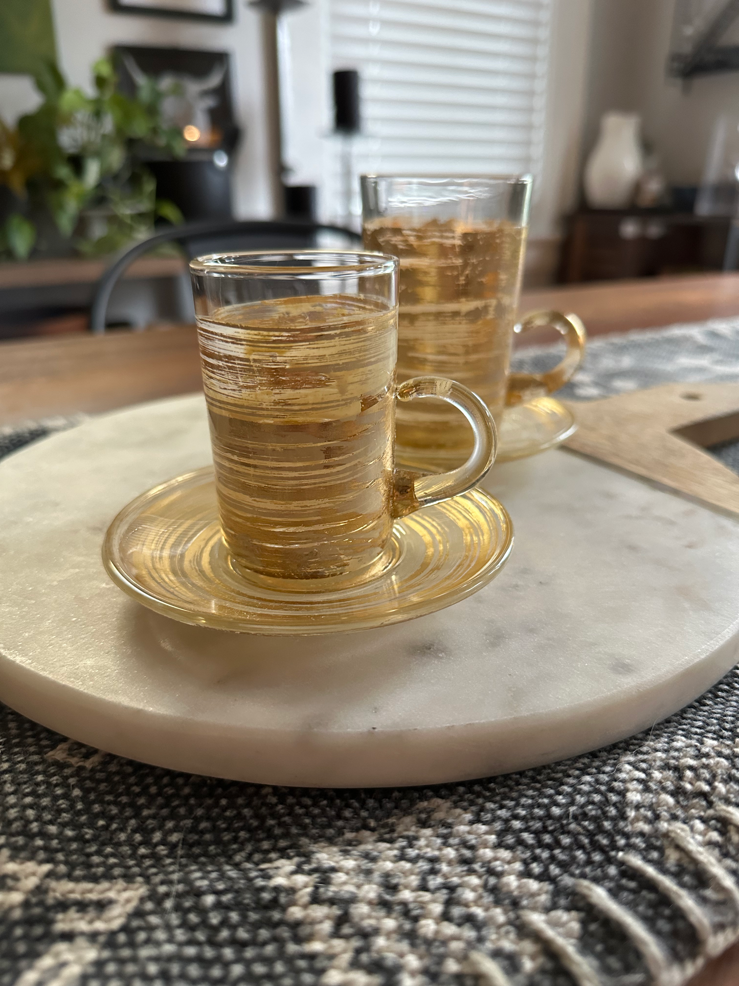 Golden Espresso Cups, Set of 4