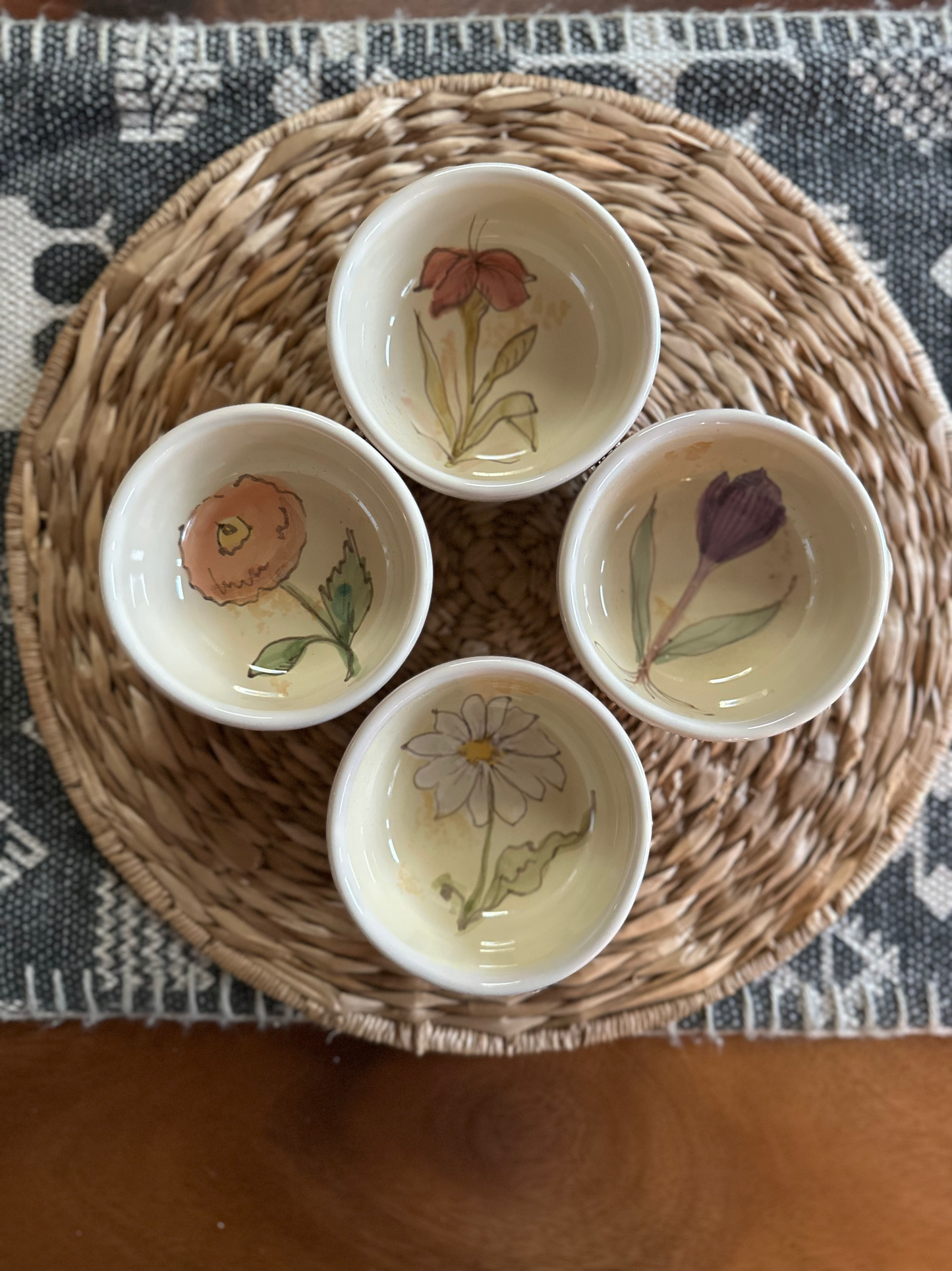Botanical Dipping Bowls, Set of 4