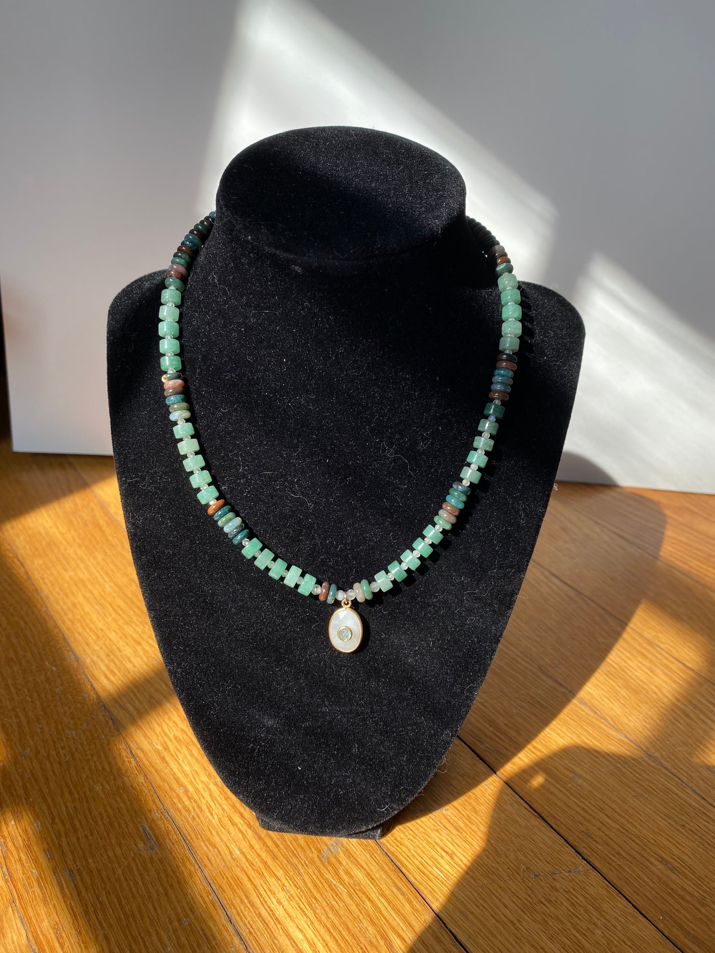 Stone with Charm 1 Necklace