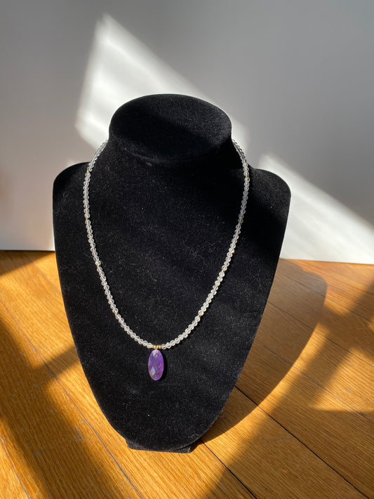 Stone with Charm 2 Necklace
