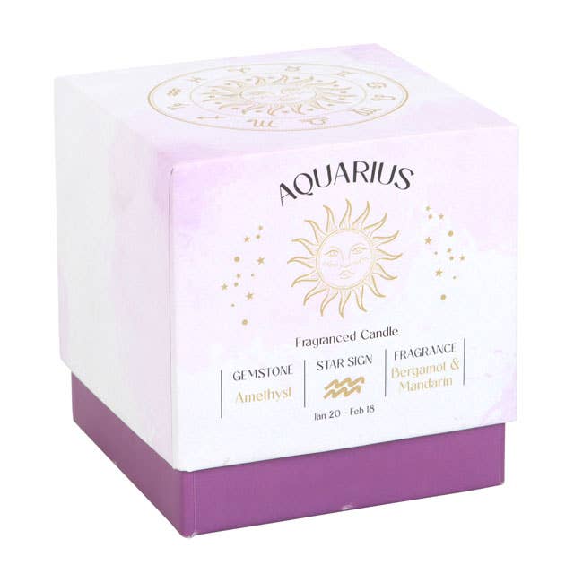 Zodiac Crystal Candle