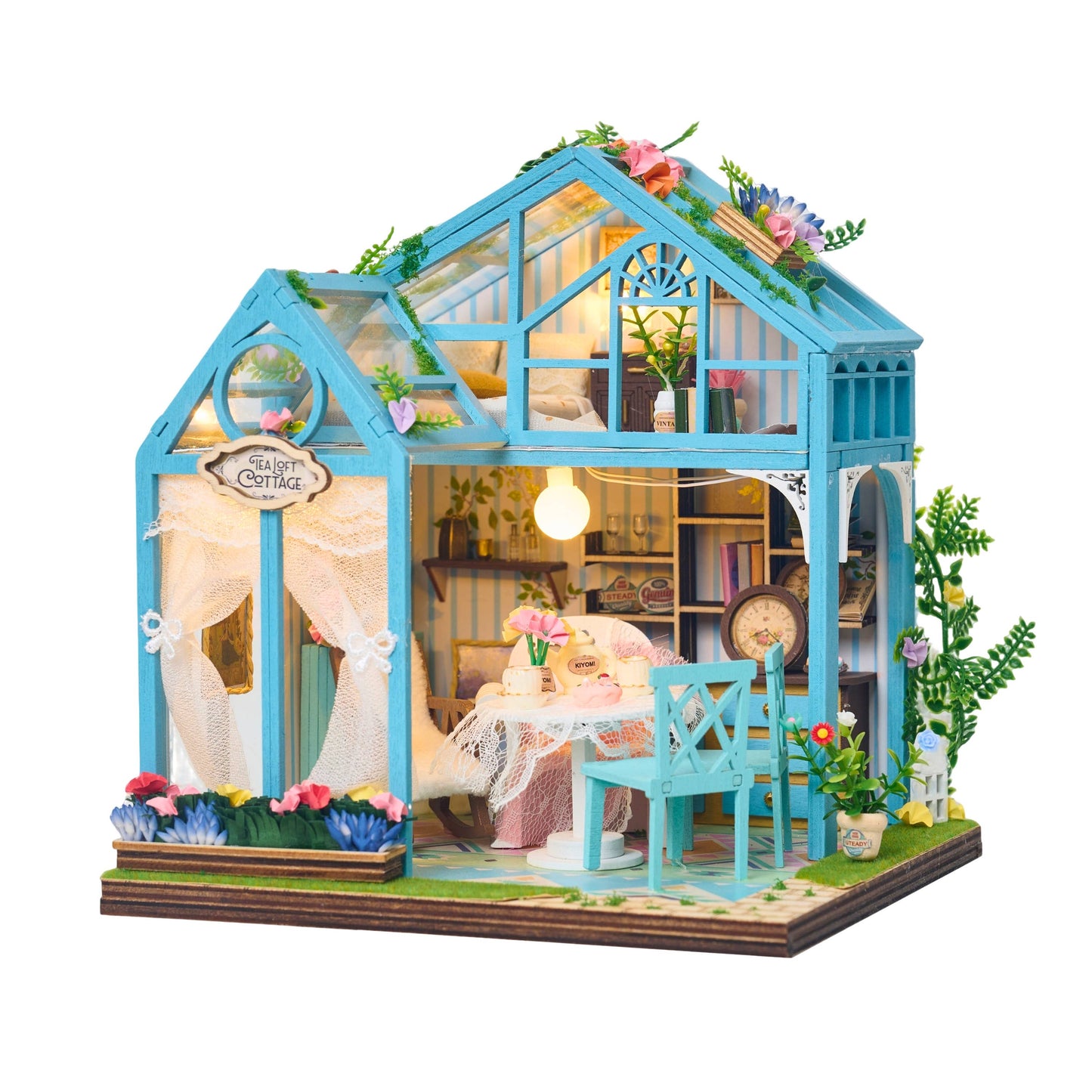 DIY Miniature House Kit: Tea Loft Cottage