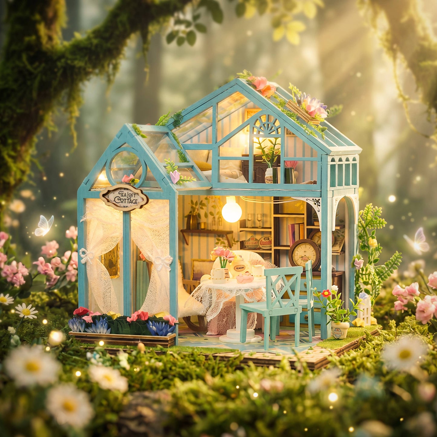 DIY Miniature House Kit: Tea Loft Cottage