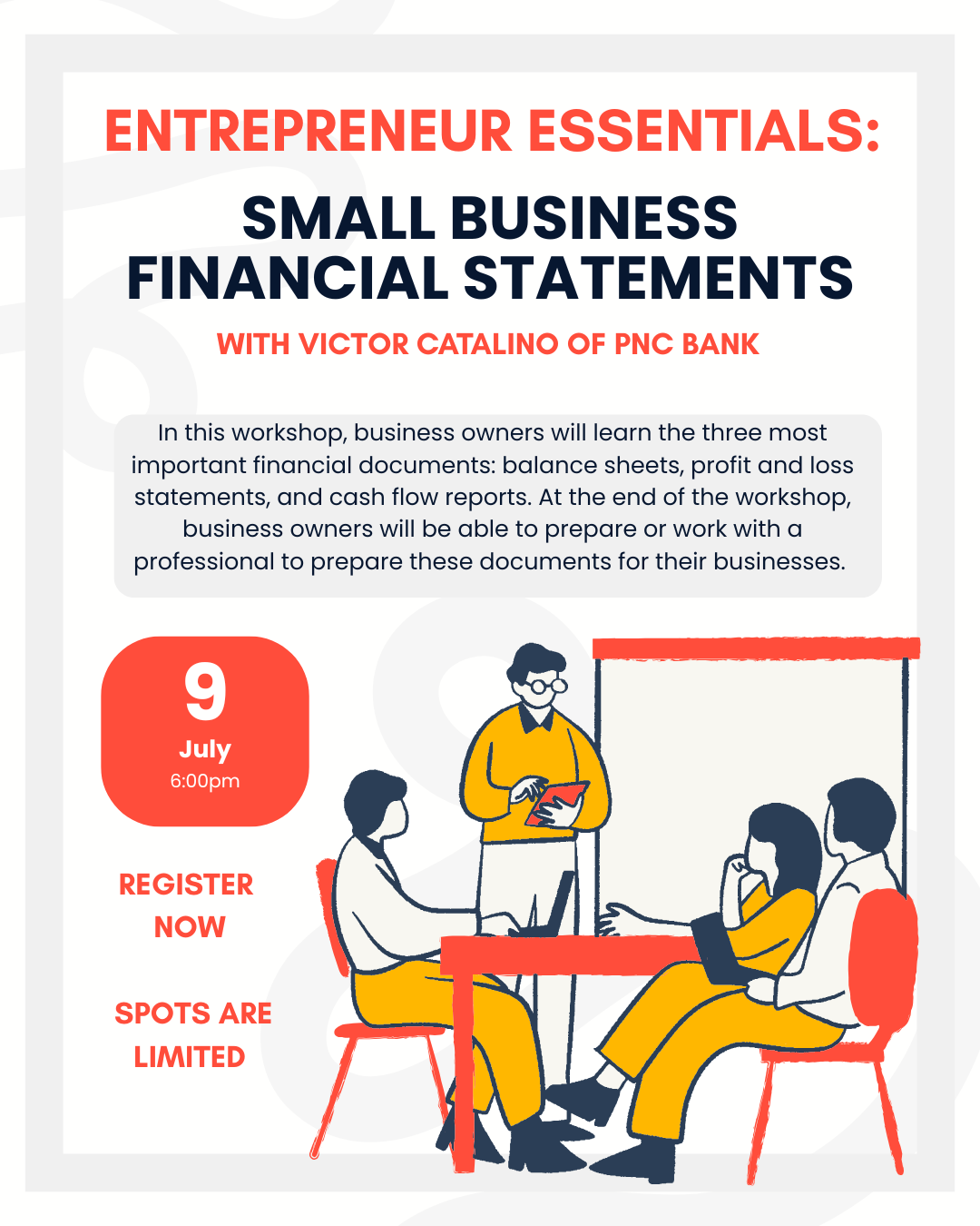 Small Business Financial Statements with Victor Catalino (Thurs. 7/9 @ 6pm)